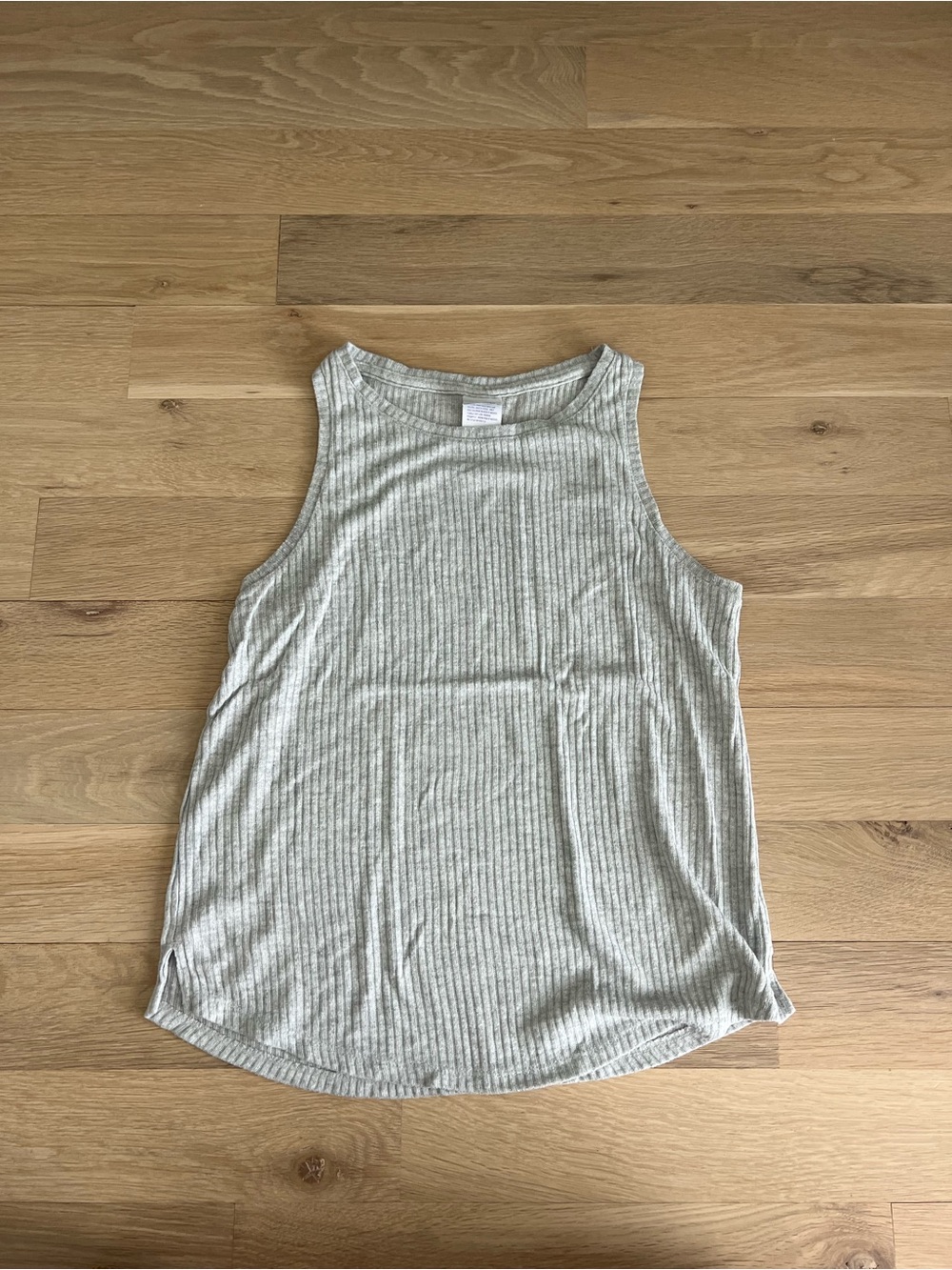 stars above Ribbed Tank Top in Heather Gray